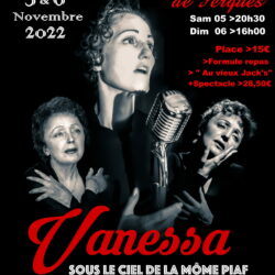 Saison culturelle : Vanessa sous le ciel de la Môme Piaf