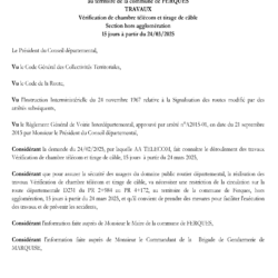 ARRÊTÉ RESTRICTION DE CIRCULATION RD231 POUR TRAVAUX