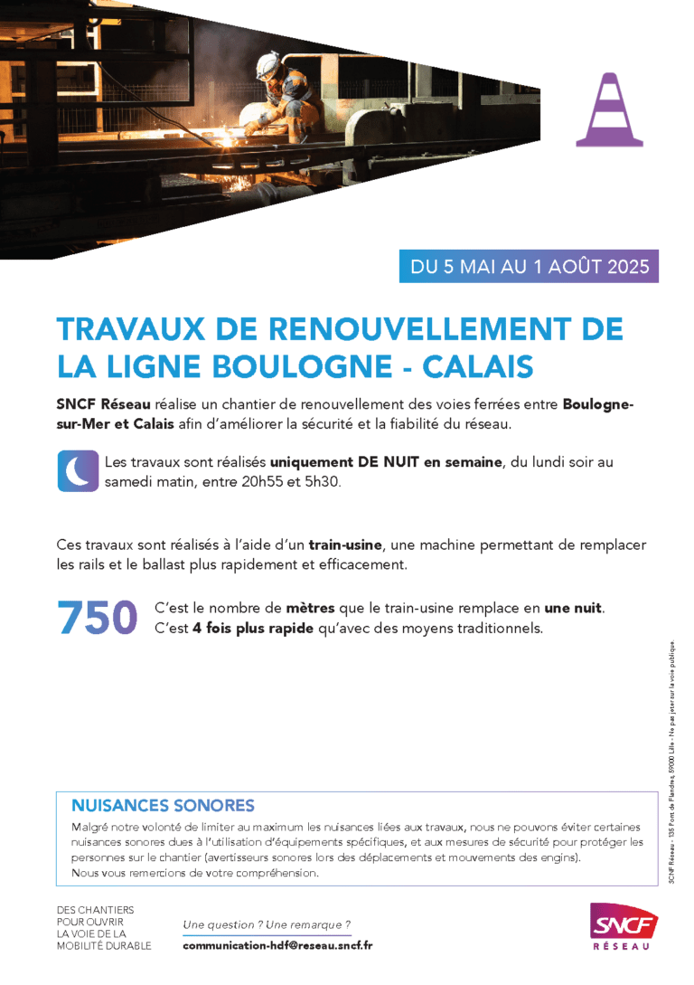 Lire la suite à propos de l’article Travaux SNCF Ferques